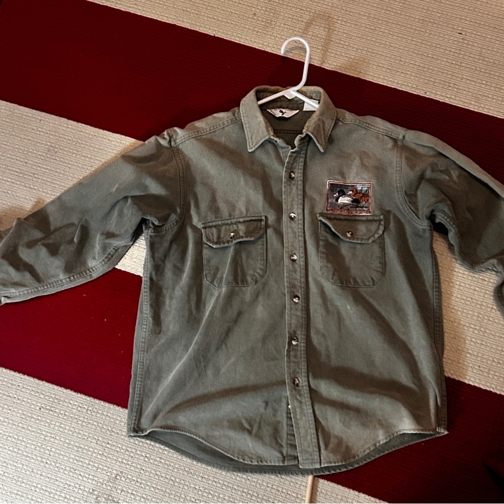 Black duck vintage button up light weight jacket